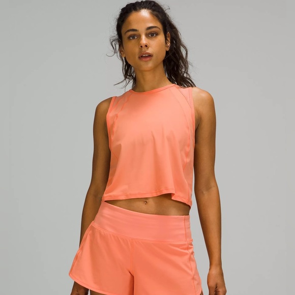 Lululemon Sculpt Cropped Tank Coral 8 - Picture 1 of 4
